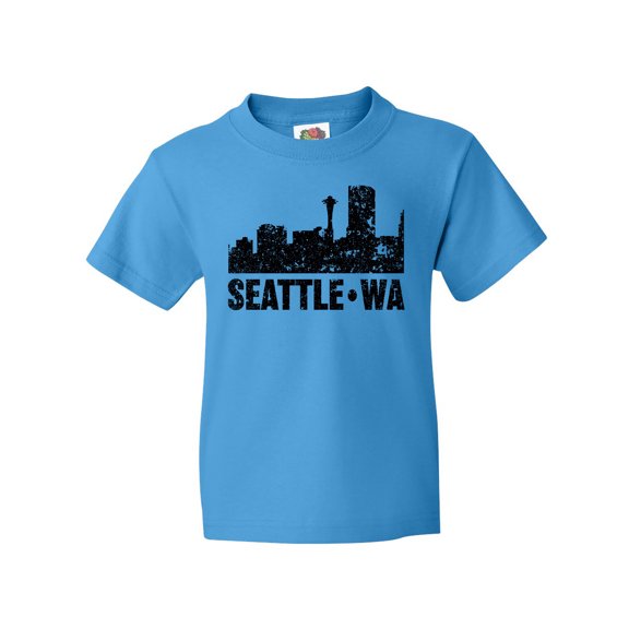 Inktastic Seattle Skyline Grunge Youth T-Shirt