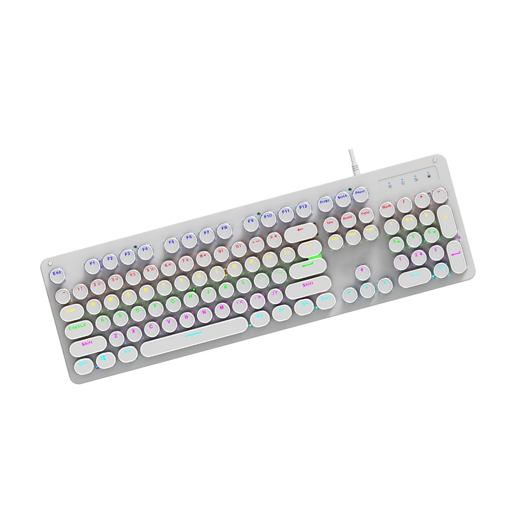 LED Illuminates Mechanical Keyboard Mouse Backlits Effects Hot Swappable Switches ABS Keycaps Wire Type C Connection