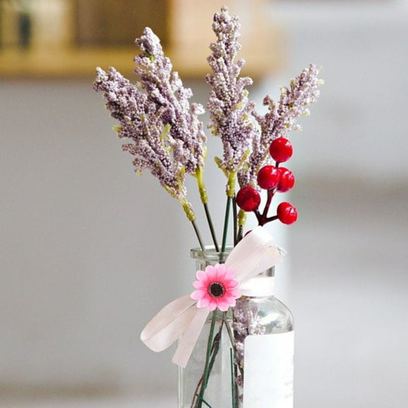 GOOHOCHY 50Pcs Pink Fake Flowers for Wedding and Party Artificial Sunflowers for Decoration