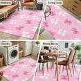 thumbnail image 5 of Area Rug for Living Room, Pink White Bow Non-Slip Indoor Large Carpet for Bedroom/Dining Room, Modern Art Watercolor Bowknot Washable Low-Profile Rectangle Floor Mat Runner Rugs - 2.7 x 5 Ft, 5 of 8