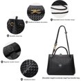 thumbnail image 5 of TOHIDAQU Woven Bag for Women Crossbody Handbag: Vegan Leather Small Tote Purse - Bowknot Satchel,Black, 5 of 7