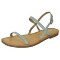 thumbnail image 1 of Soda Shoes Women Basic Flat Sandals Ankle Thin Strap Buckle LEEANA-S Green Light Mint 6.5, 1 of 2