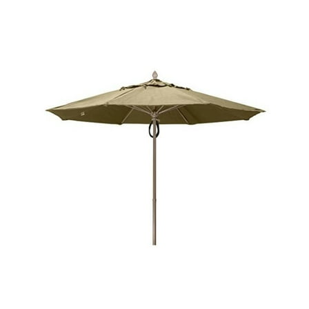 FiberBuilt Umbrellas 9' Oct Market 8 Rib with Antique Beige Marine Grade Solution Dyed Acrylic Canopy