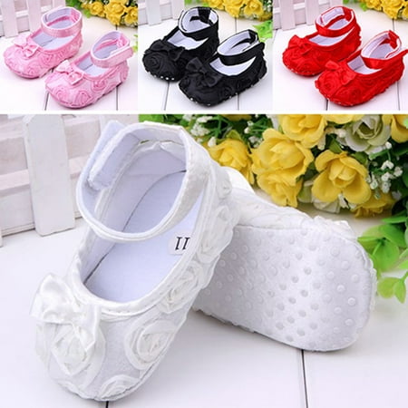 

MyBeauty Baby Girls Sweet Bow Comfortable Anti-Slip Princess Toddler Crib Shoes 0-18M Red 0-6 Month (11)