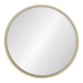 thumbnail image 3 of Kate and Laurel Travis Midcentury Round Wall Mirror, 31.5 inch Diameter, Light Brown Sand, Transitional Decorative Mirror for Wall, 3 of 5