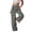 Gray, variant on Staron Women's Casual Pants Wide Leg Linen Cotton Comfortable Lounge Pants with Pockets Ankle-Length Relaxed Home Wear, White XL