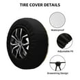 thumbnail image 2 of Salouo Sunflowers And Skull Print Spare Tire Cover 14-17 inch Spare Tire Protector Universal Tough Tire Wheel Cover for Trailer SUV and Truck-17 inch, 2 of 6