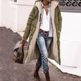 thumbnail image 2 of Kcodviy Veste Décontractée à Fermeture Éclair pour Femmes avec Poches en Polaire Manteau d'Hiver à Capuche Réversible Manteau de Neige Long pour Femmes, 2 of 6