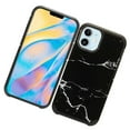 thumbnail image 2 of For Apple iPhone 12 Mini (5.4 in) Case, by Insten Marble Dual Layer [Shock Absorbing] Hybrid Hard Plastic/Soft TPU Rubber Case Cover compatible with Apple iPhone 12 Mini (5.4 in), Black, 2 of 4