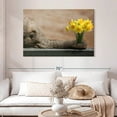 thumbnail image 2 of Elephant Stock Elephant And Yellow Daffodil Wall Art - Horizontal Canvas Wall Art - Living Room Wall Decor - Animal Canvas - Brown And Gray Decor - 48" x 32", 2 of 8