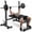 Black, variant on Primy Adjustable Bench Press, Foldable Olympic Weight Bench with Squat Rack Workout Bench Barbell Rack Stand Strength Training Home Gym Multi-Function for Small Apartments