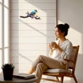 thumbnail image 5 of Unbranded Blue Colorful Bird On Cherry Blossom Branch Wall Sculptures, 5 of 8