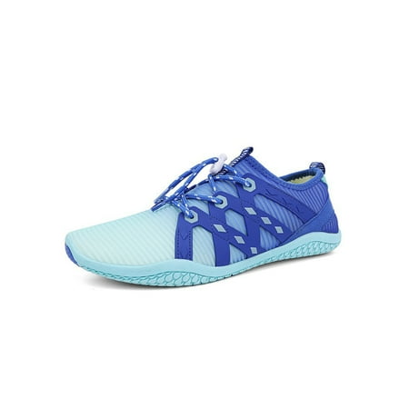 

Rotosw Unisex Aqua Socks Quick Dry Water Shoes Athletic Beach Shoe Breathable Swim Barefoot Surfing Lightweight Blue 7