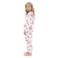 thumbnail image 4 of Fluffy Pajamas Set Fuzzy Winter Warm Pj Sets Pullover Tops and Long Pants Pink Roses and Bows Large, 4 of 8