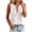 *White, variant on VBVC Women's Cotton-Linen Henley Pleated Tank Top , Ladies' Button Notch Neck Sleeveless Blouse , Casual Summer Loose Tunic Top For Women,Army Green,S-2XL