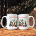 thumbnail image 3 of Merry Christmas Santa Reindeer Antlers Shetland Sheepdog Sleigh Xmas Winter Holiday Mug Sheltie Dog Lover Gifts Coffee Tea Cup - 00023, 3 of 4