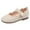 Beige, variant on Daznico Stylish Solid Color Girls Casual Sneakers with Pearl Soft Sole Flexible Flat Dance Shoes for Toddlers and Kids,3-3.5 Years