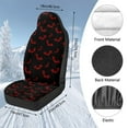 thumbnail image 7 of Uorisanigo Car Seat Covers 2 PCS Premium Blanket Cloth Front Set, Black Red Bat Car Interior Accessories, Soft & Breathable, Premium Non-Slip Seat Covers for Van, SUV, Truck, Pickup, 7 of 7