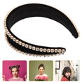 thumbnail image 4 of Diadema con adorno para la cabeza, moderna y ancha, con diamantes de imitación, accesorio para el cabello de moda para bodas y fiestas., 4 of 7