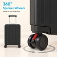 thumbnail image 4 of TABU 20" Ride on Luggage with Seat for Kids, Kids Luggage with Wheels & TSA Lock for Travel,Black, 4 of 10