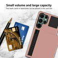 thumbnail image 3 of SOATUTO Compatible with Samsung Galaxy S23 Ultra With Credit Card Holder Armor Dual Layer Hybrid Shockproof Soft Rubber Wallet Case For Samsung Galaxy S23 Ultra(Rose Gold), 3 of 7