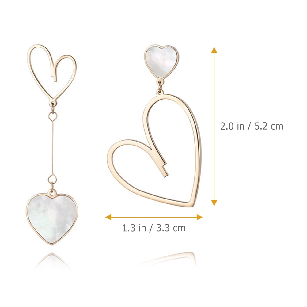 Heart earrings dangle outlet