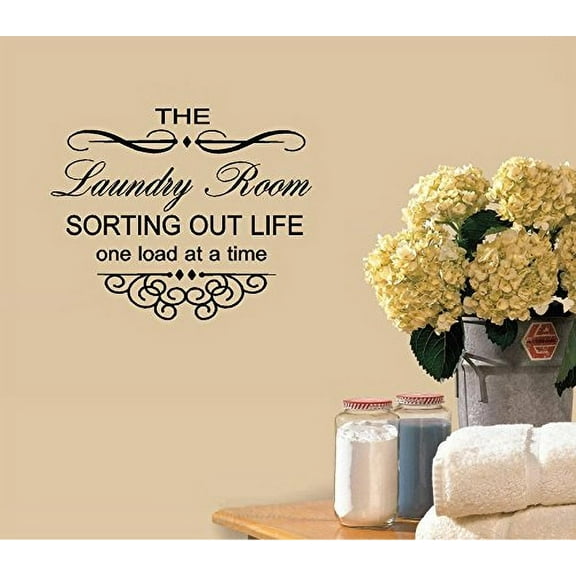 Decal ~ The Laundry Room.. Sorting out life one load at a time #22 Wall or Window Decal (13" x 16")