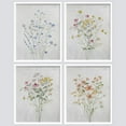 thumbnail image 3 of PixonSign Framed Colorful Wildflower Still Life Wall Art, Set of 4 Floral Botanical Print Wall Decor Prints, Nature Wilderness Wall Décor, Country Farmhouse Rustic Artwork - 11"x14" White, 3 of 5