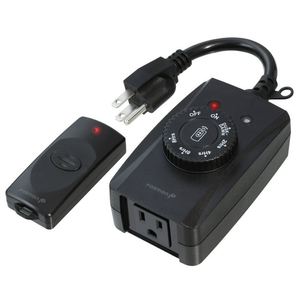 Fosmon Outdoor Light Timer Outlet, Weatherproof Photocell Dusk to Dawn