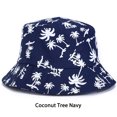 thumbnail image 2 of Jumpingount Sombrero de playa de viaje Sombrero de protección solar de primavera y verano Sombrero de cubo para hombres y mujeres Sombreros azul marino, 2 of 6