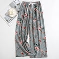 thumbnail image 3 of TaTaai Women's Elastic Waist Printed Ankle Length Lounge Pants 9/10 Length Long Pants Casual Home Soft Non See Through Bottoms Relax Fit Daily Wear Gift, 3 of 3