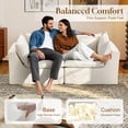 thumbnail image 4 of Timbernest 75" Cloud Couch, Oversized Modular Sectional Sofa Boneless Loveseat for Living Room, No Assembly, White, 4 of 9
