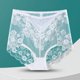 thumbnail image 3 of Bragas de talla grande de cintura alta para mujer, bragas sexis de malla de encaje florales transparentes, calzoncillos de moda, lencería, ropa interior sin costuras, 3 of 5