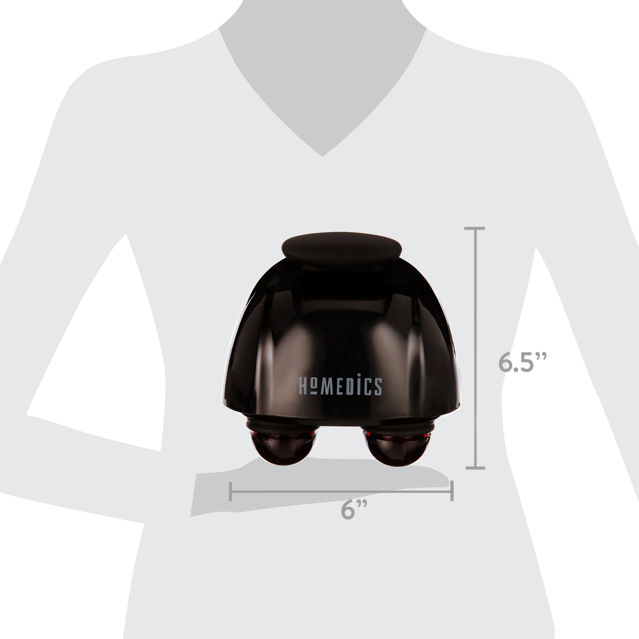 HoMedics Twin Percussion Pro Massager with Heat, Handheld Back Massager, Dual Node Heated Back, Neck, and Body Percussion Massager with Interchangeable Nodes to Relieve Back, Neck, Shoulder Tension