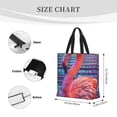 thumbnail image 2 of KLL Digital Flamingo Vibrant Art Pattern Aesthetic Tote Bag for Women Beach Bag Shopping Bags Shoulder Bag Reusable Grocery Bags, 2 of 5