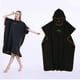 thumbnail image 1 of Poncho con capucha DYNWAVEMX Cambio de traje de neopreno tamaño universal negro, 1 of 5