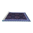 thumbnail image 2 of Ahgly Company Machine Washable Indoor Square Oriental Blue Traditional Area Rugs, 6' Square, 2 of 4