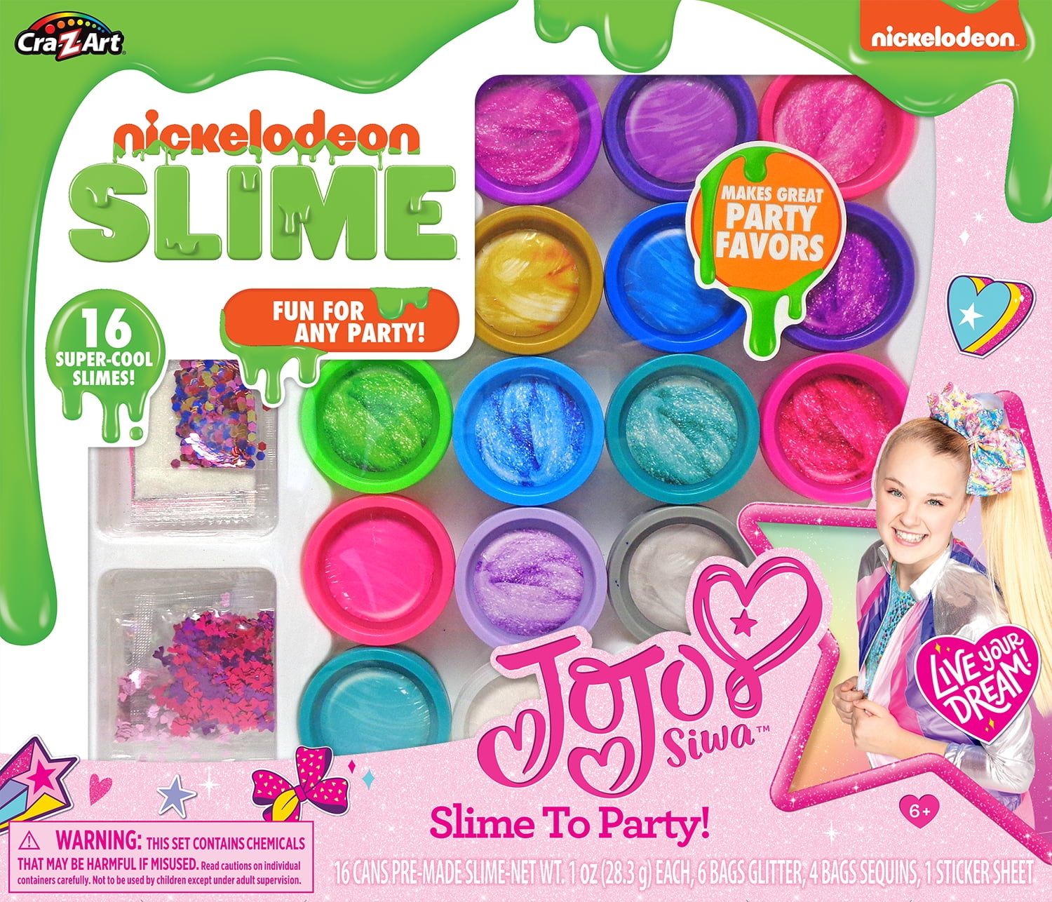 Nickelodeon Jojo Siwa Super satisfactoria Slime Kit por Cra-Z-Art Nuevo 
