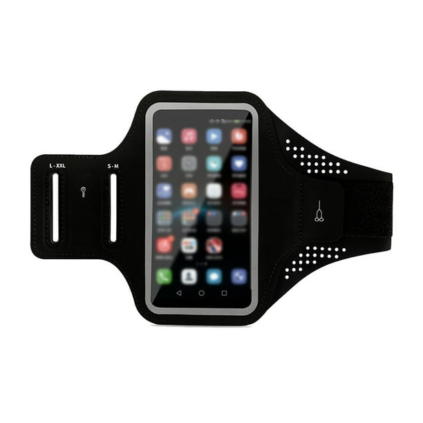 Brazalete con soporte para teléfono para correr, brazaletes deportivos para teléfono celular para mujeres, hombres, corredores, trotar, caminar, hacer ejercicio y hacer ejercicio en el gimnasio.