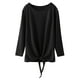 thumbnail image 1 of Gibobby Blusa Niñas Camiseta básica sólida de cuello redondo para niñas pequeñas para niños pequeños, camisetas sin mangas con en la parte delantera, blusa informal holgada （Negro， 4-5 Años), 1 of 5