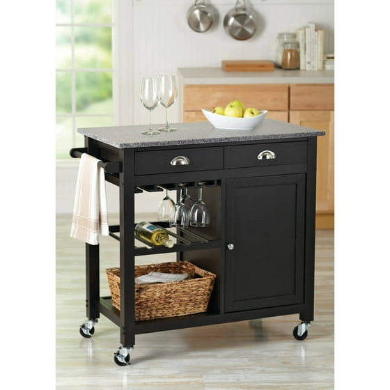Better Homes and Gardens Deluxe Kitchen Cart/island Black