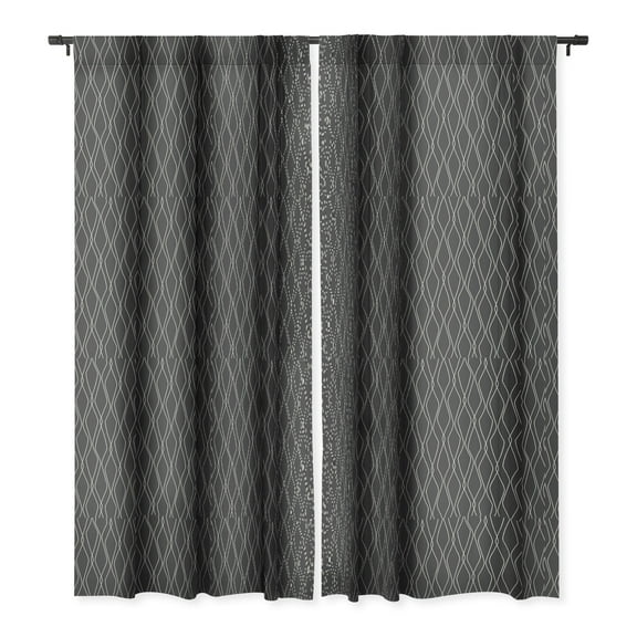 Society6 Heather Dutton Fuge Slate Single Panel Room Darkening Window Curtain 50" x 84"