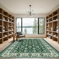 thumbnail image 2 of ODIKA 5x7 Machine Washable Non-Slip Area Rug, Oriental Dark Green High Traffic Rug, Green, 1053300, 2 of 7