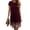 A23 Wine, variant on Mifsaly Shift Dress for Women Crewneck Short Sleeve Mini T Shirt Dresses Floral Print Hem Comfortable Everyday Summer Sundress M
