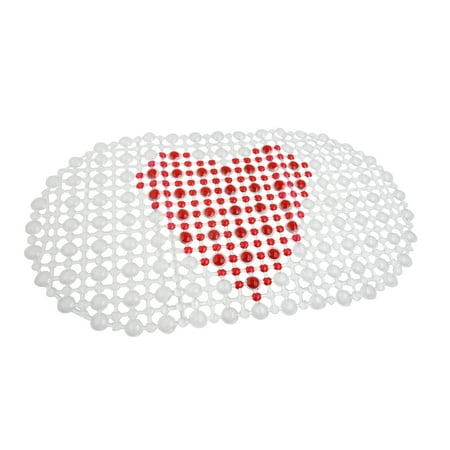 PVC Non Slip Bath Mat Hollow Mold Resistant Bathroom Shower Mats for Tub, 36" x 15"