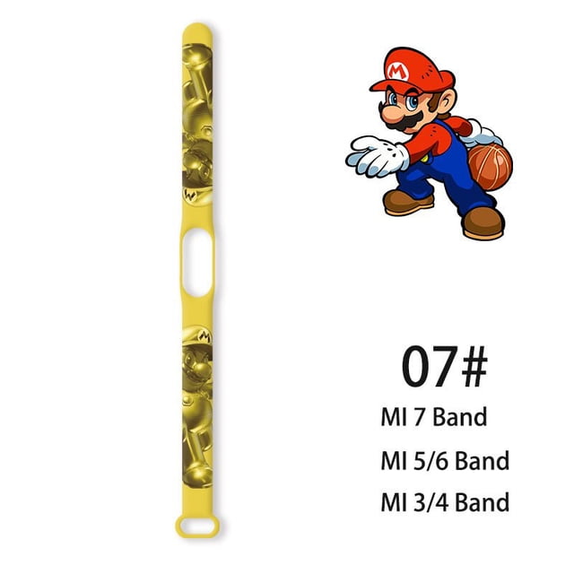 Reloj deportivo resistente al agua para niños, pulsera de dibujos animados de Super Mario, correa de figura de Anime para Xiaomi MI 3 4 5 6/7 36 estilos, regalos de navidad zhangmengya LED