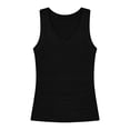 thumbnail image 4 of AHTJRT V Neck Tank Tops for Girls 2026 Summer Fashion Sleeveless Blouses Casual Active Ribbed Fitted Sleeveless Going out Top Tees Black 13-14 Years, 4 of 7