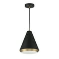 thumbnail image 2 of Trade Winds Audrey 1-Light Pendant in Matte Black with Natural Brass, 2 of 5