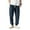C4 Navy, variant on CONZONE Mens Baggy Pants Wide Leg Elastic Waist Drawstring Joggers For Men Relaxed Fit Casual Summer Fall Trousers With Pockets
