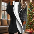 thumbnail image 6 of Craaazy Women's Winter Warm Round Neck Side Pockets Printing Long Sleeved Thick Tops Gifts, 6 of 9